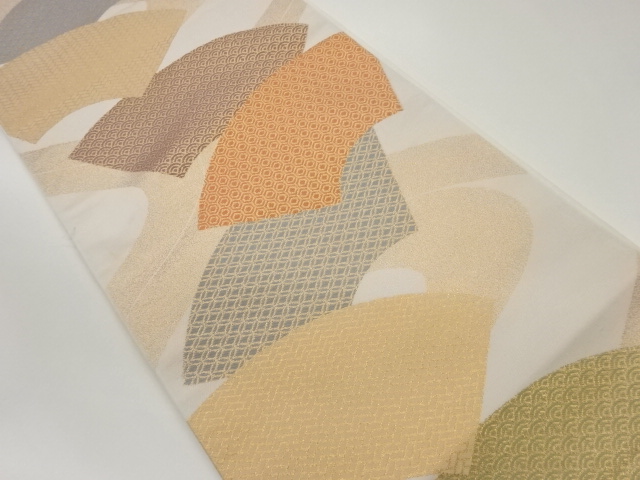 地紙模様織出し袋帯